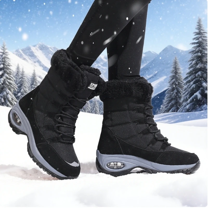Women's Luxury Snow Boots Anti-Slip Rubber Sole Classic Snow Winter Warm Shoes Handmade Platform High Quality Warm Snow Boots