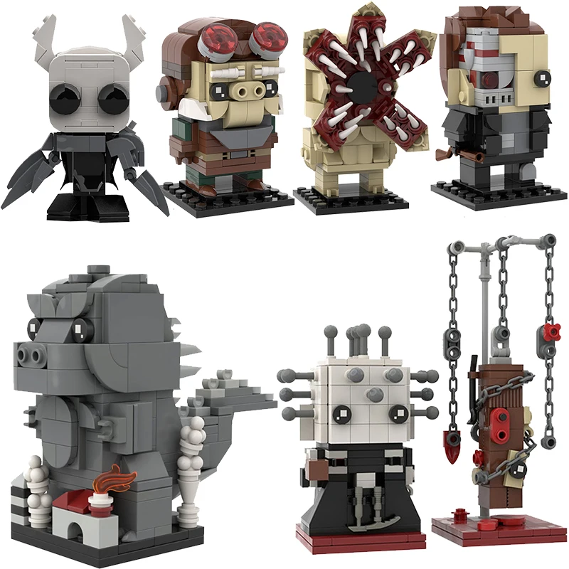 Buildmoc Bloks Brickheadz Ghost Soldier Cartoon Movies Warrior Sets Model Building Creative Moc Designers Bricks Headz Knights