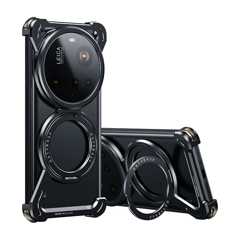 Eary for Xiaomi 15 Ultra 15 Pro Phone Case with 360° Rotation Magnetic Stand Magsafe Metal Frameless Shockproof Protector Cover