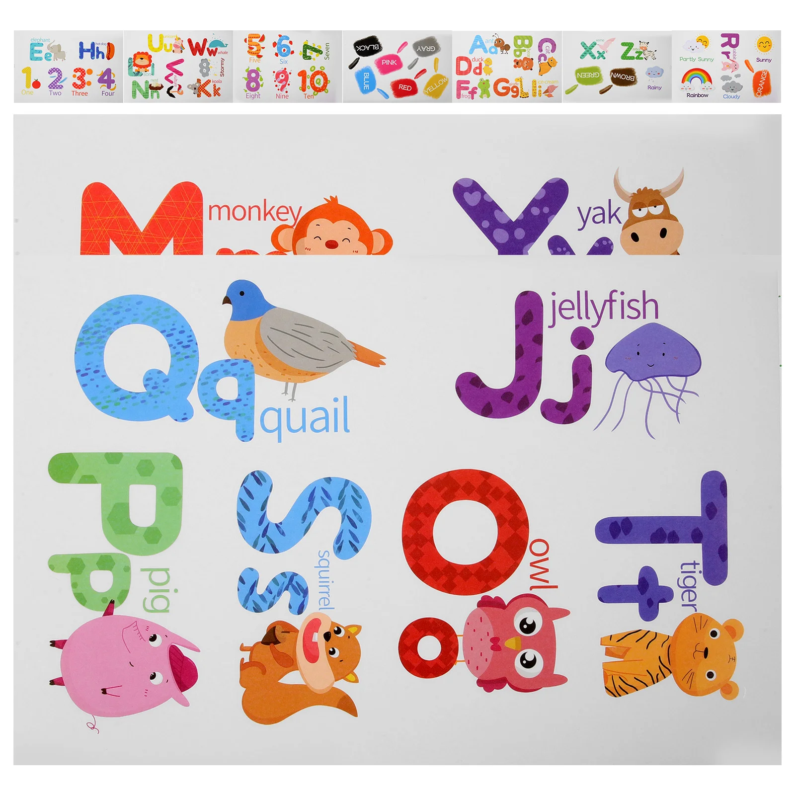

Children's Room Adorns Letters Number Stickers Diy Removable Wallpaper Classroom Alphabet Sticker Cartoon Wall Decals