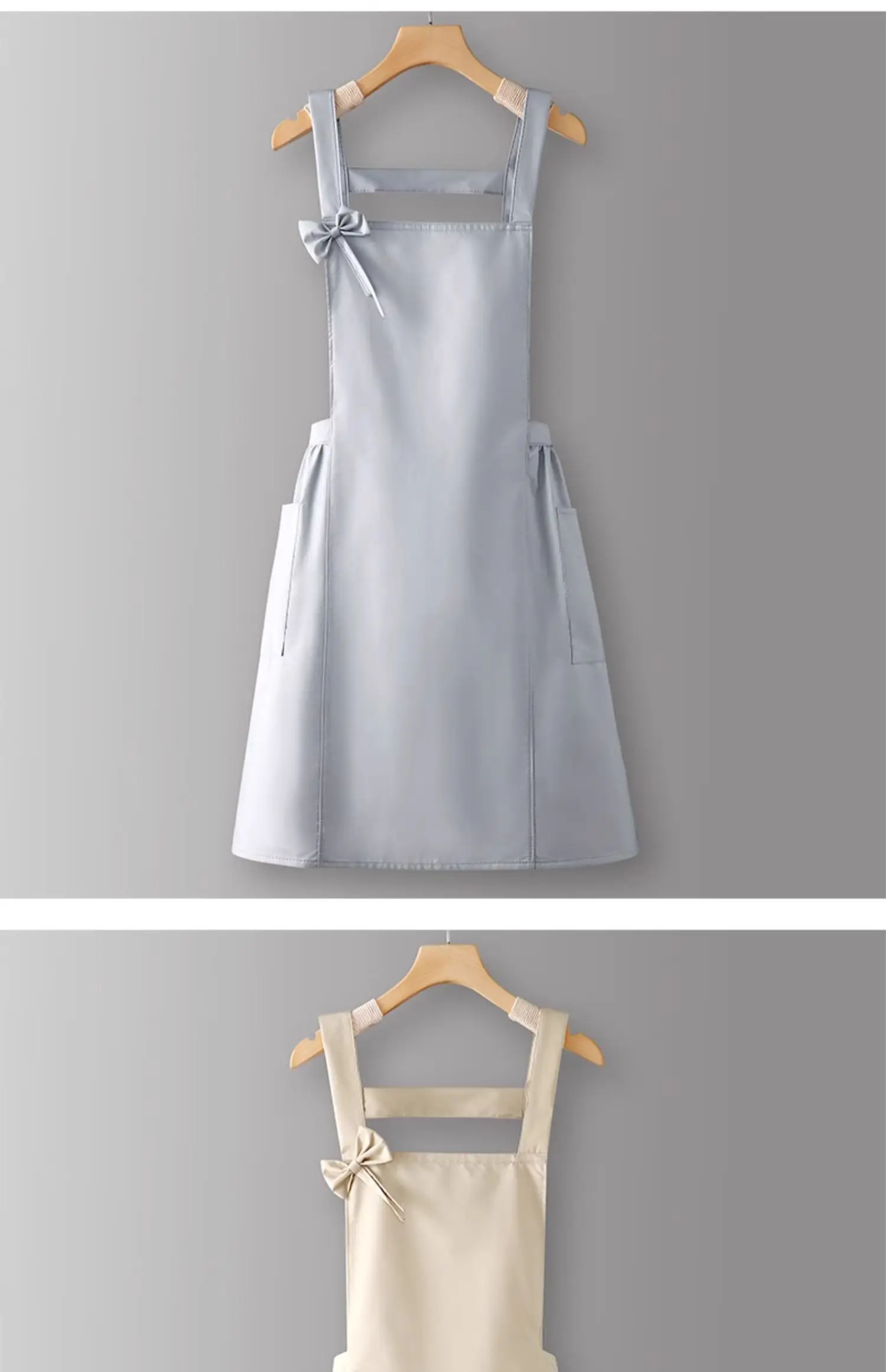 Wasserdichte Schürze, Blumenladen-Pinafore, Schönheitssalon-Schürzen, Küche, ölbeständig, Koch, Pinny, Damen-Kittel, Fliege, Arbeitskleidung – Detail 11