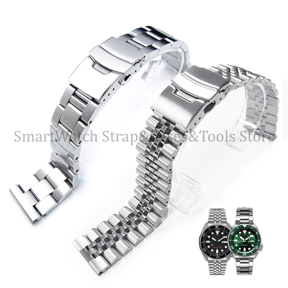 Per Jubilee Oyster Cinturino In Acciaio Inossidabile Solido Quick Fit Per Cinturino Orologio Seiko Skx007 Skx009 Per Rolex 18/19/20/21/22/23/24/26Mm