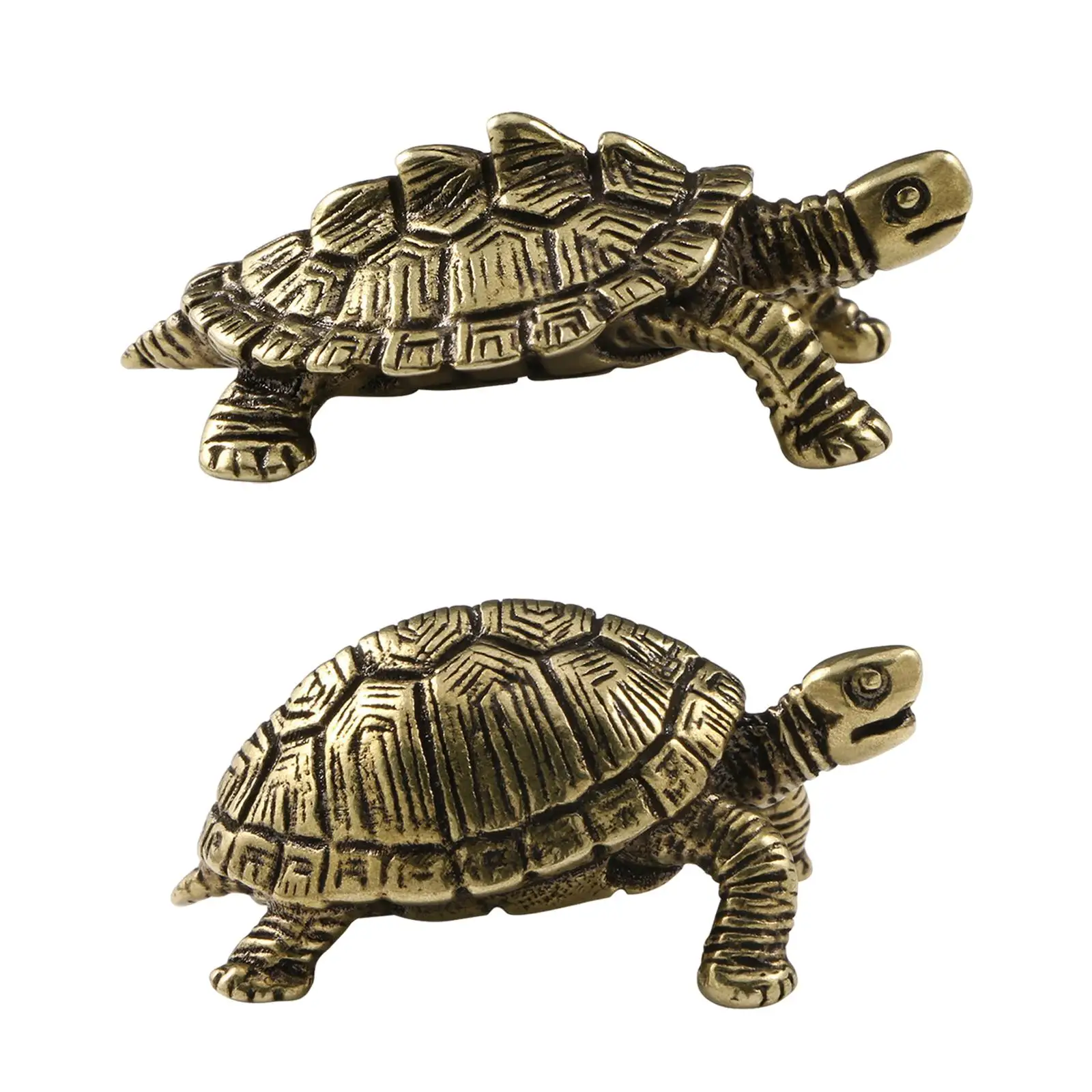 Turtle Statue Landscape Decor Ornament Copper Fairy Garden Turtle Bronze Decoration for Office Decoration Home Gift Desktop