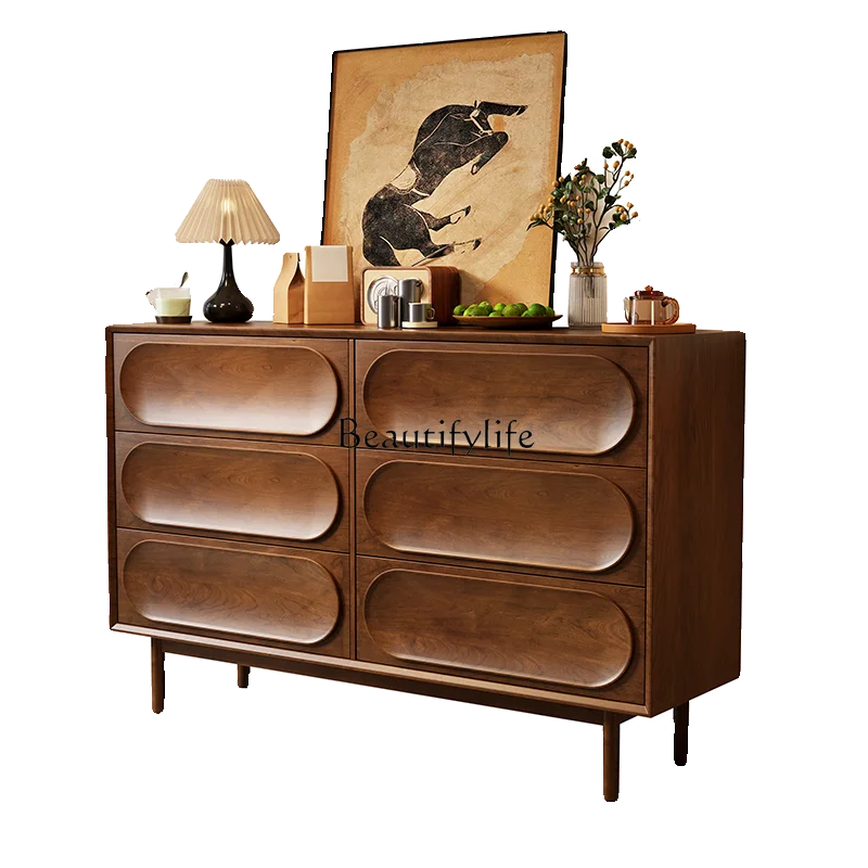 

Chinese Style Chest of Drawers French Vintage Drawer American Bedroom Storage Cabinet