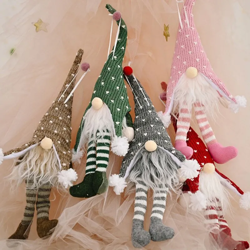 

Christmas Gnome Doll Elf Led Light Xmas Ornaments Decorations for Home 2024 New Year Gift Kids