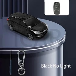 Luxury Car Key Cover for Chery Tiggo 8 - Premium Remote Key Protection & Styling Accessory (QR BK No Light)