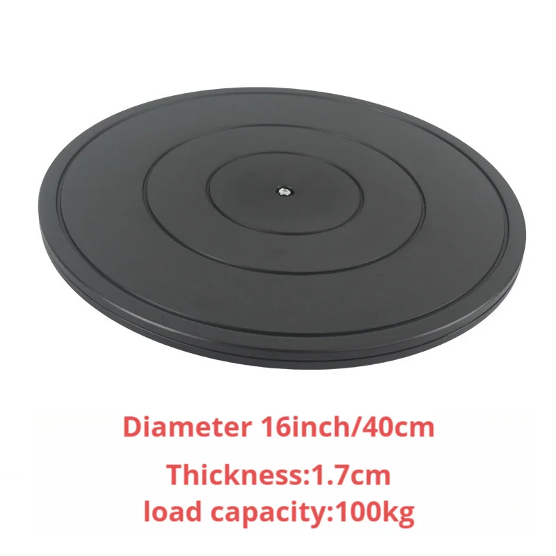 Heavy Duty Rotating Swivel Stand for Monitor or Turntable, Black Round Shape