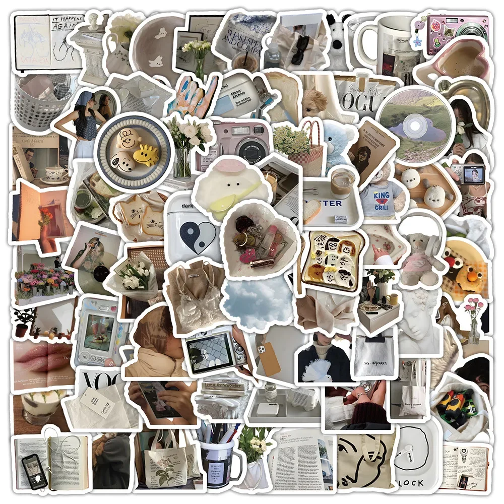 

Стильные наклейки премиум-класса 100 шт., креативная и Персонализированная атмосфера, маленькие наклейки «сделай сам», водостойкая маленькая наклейка на чашку для воды
