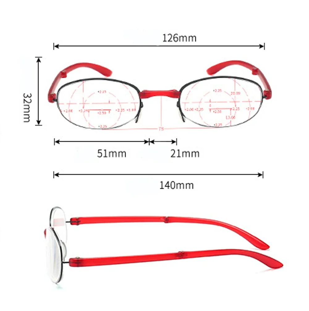 

Progressive Multifocus TR90 Ultralight Reading Glasses Women Men Foldable Portable Anti Blu Anti Faitgue Classic 1 2 3 to 4