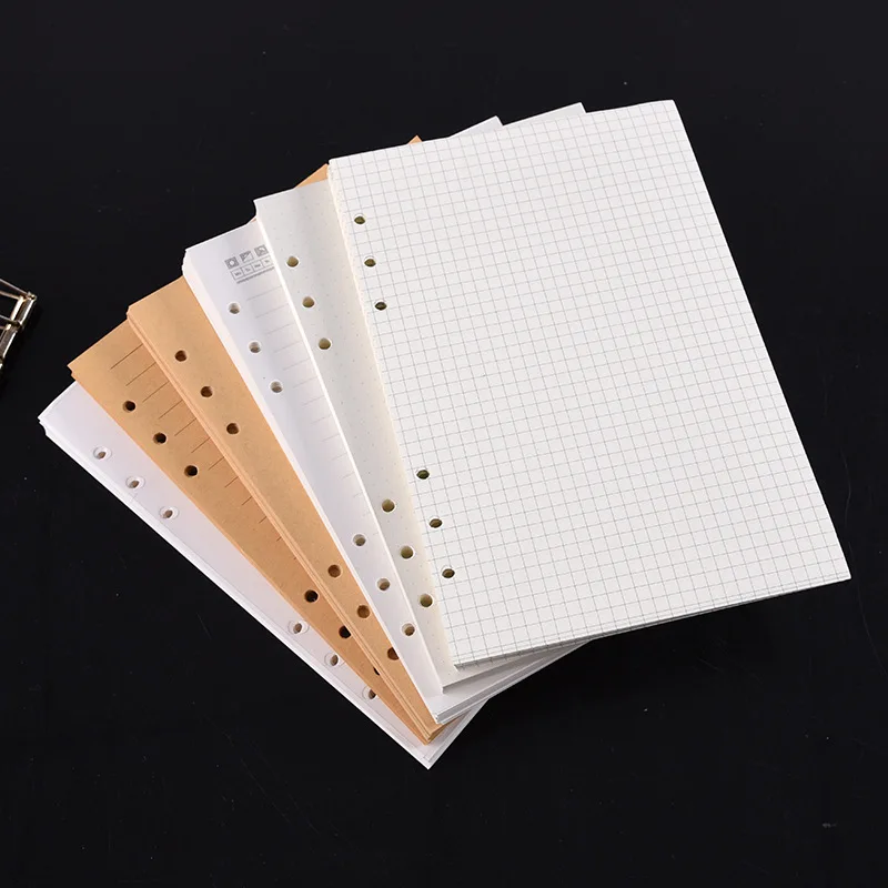 A5A6A7BlackCraftWhiteLooseLeafNotebookRefillSpiralBinder