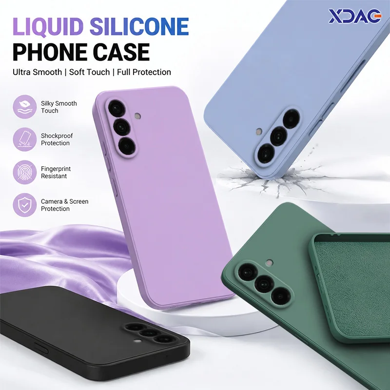 Premium Silicone Back Cover with Soft Microfiber Lining