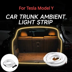 Brighten LED Light Strip for Tesla Model Y Front Rear Trunk Neon Strip Ambient Light Waterproof Flexible Car Interior 2021-2023