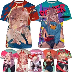 New Chainsaw Man Anime 3D T-shirt Cool Printed T-shirt Harajuku Stylestreet Top Mens Chilren Clothes Breathable Short Sleeve