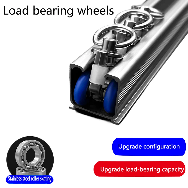 Curtain accessories 20 PCS curtain rails pulleys plastic rollers hooks window hardware stainless steel