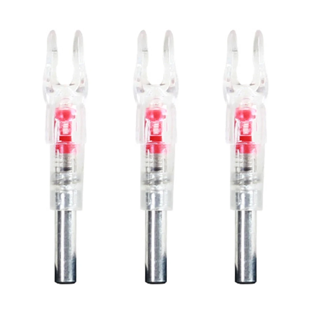 

Archery Equipment Arrow Nocks Set Portable Replacement PE 3pcs Accessories Automatically Light Up Kit LED Light
