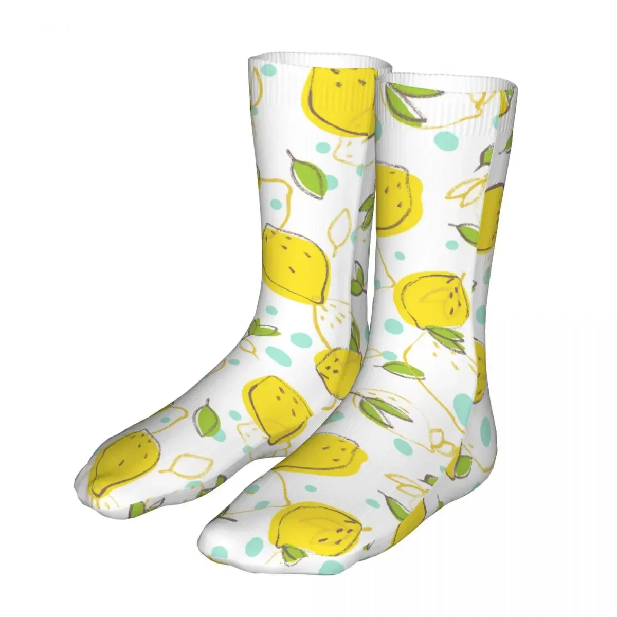 

Fresh Lemon Cute Socks Men Women Polyester Casual Novelty Spring Summer Autumn Winter Gift