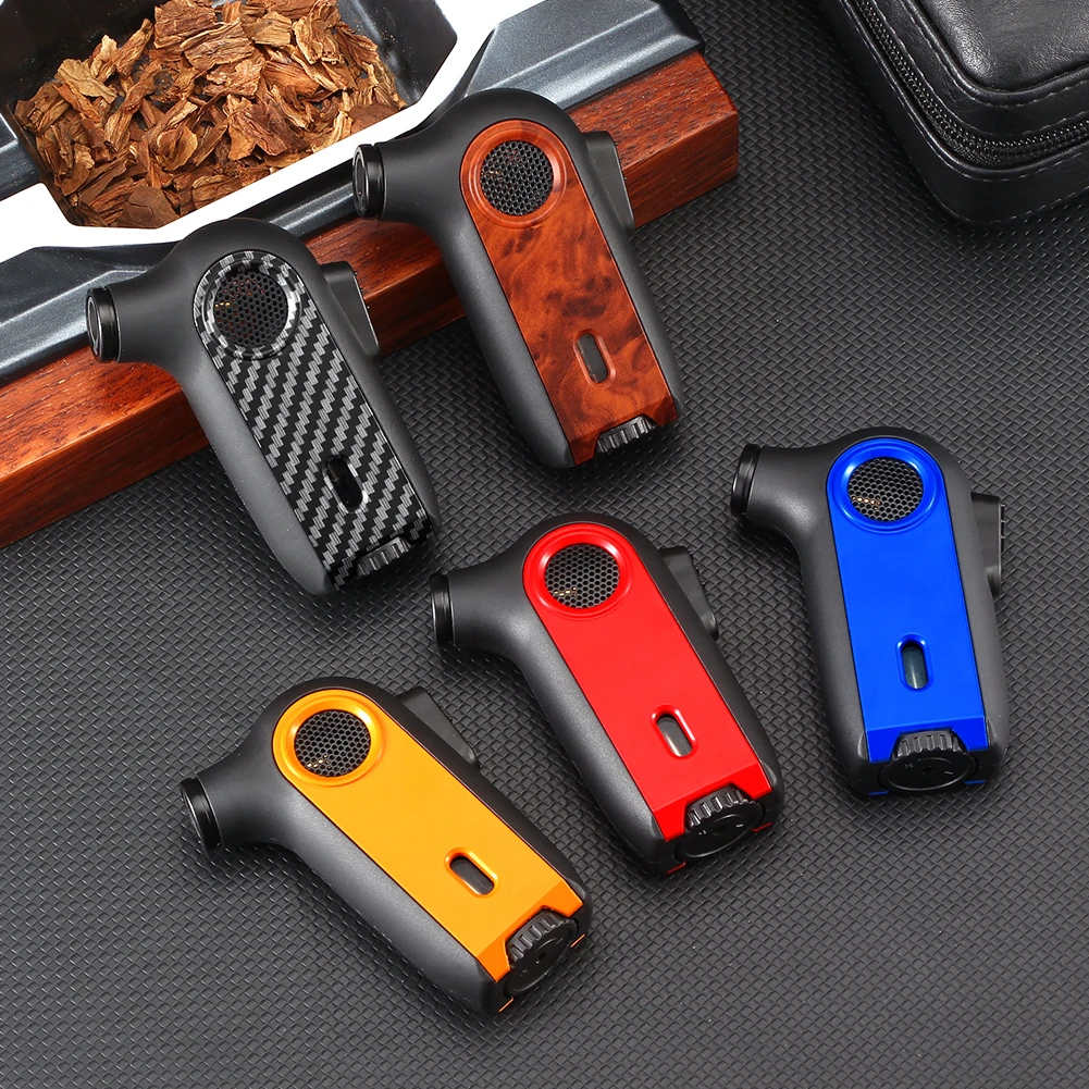 GALINER Plastic Lighter Cigar Tool Butane Gas 1 Torch Lighters With Fire Locker Cigar Igntion Tool