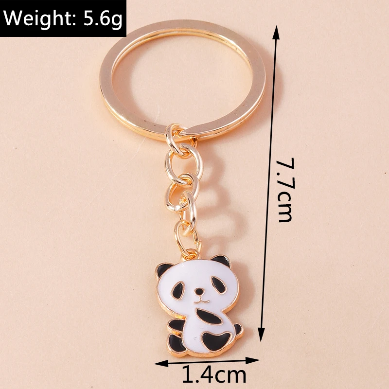 Aihua Niedlicher großer Panda-Schlüsselanhänger für Frauen, Panda-Schlüsselanhänger, modischer Autoschlüssel, Handtasche, Anhänger, Ornamente, Schmuck, Geschenke, Schmuckstücke – Detail 14