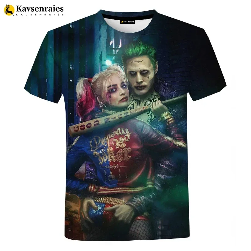 Neue Harley Quinn 3d gedruckt T-Shirt Männer Frauen Mode lässig T-Shirts Horror Harajuku Streetwear übergroße T-Shirt coole T-Shirts Tops