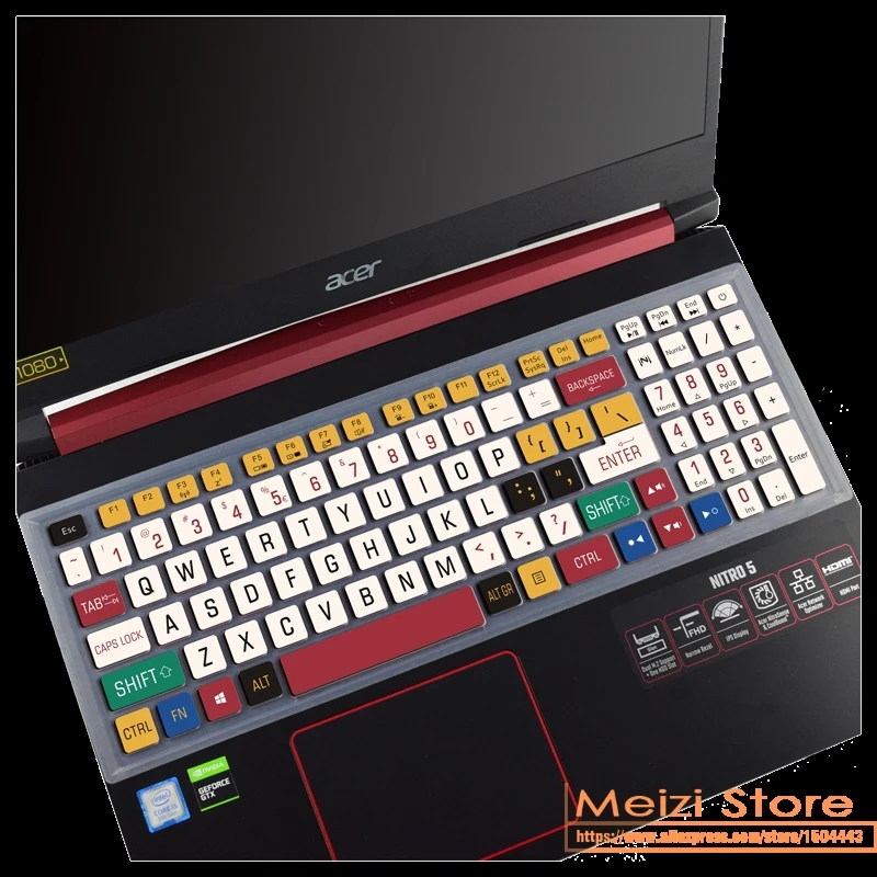 Silicone Laptop Keyboard Cover skin for Acer Aspire Nitro 5 AN515-55 AN515-54 AN515-44 AN515-44 15.6-inch Predator Gaming