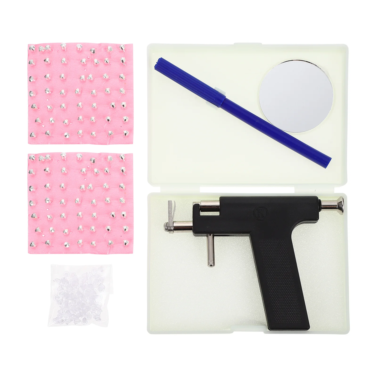 

Ear Piercing Tool Piercer with Ear-studs Portable Kit Stainless Steel Body Navel Pearcings Nose Machine