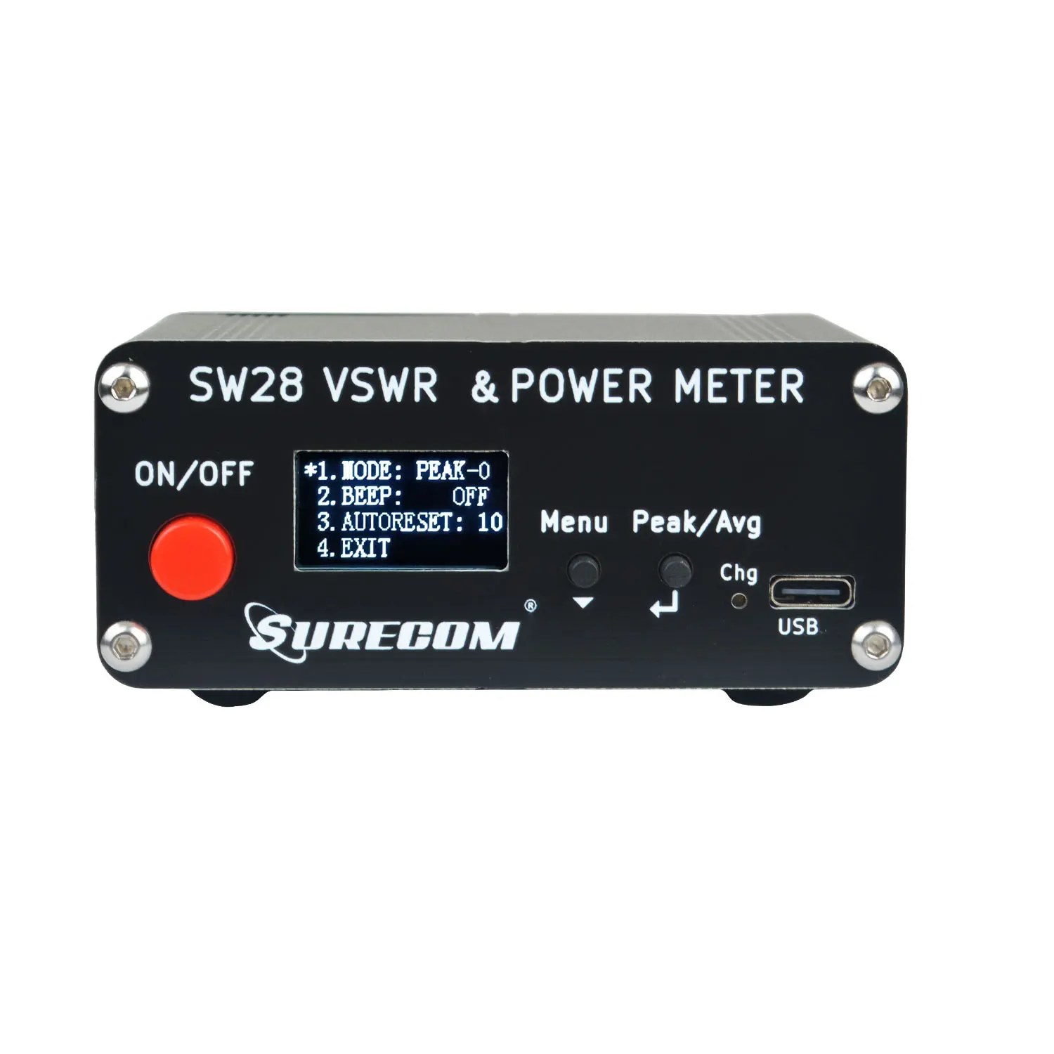 Misuratore Di Potenza E ROS Mini Surecom SW-28HF - 1.5-60 MHz, 120W, Display Multi Funzione, USB-C