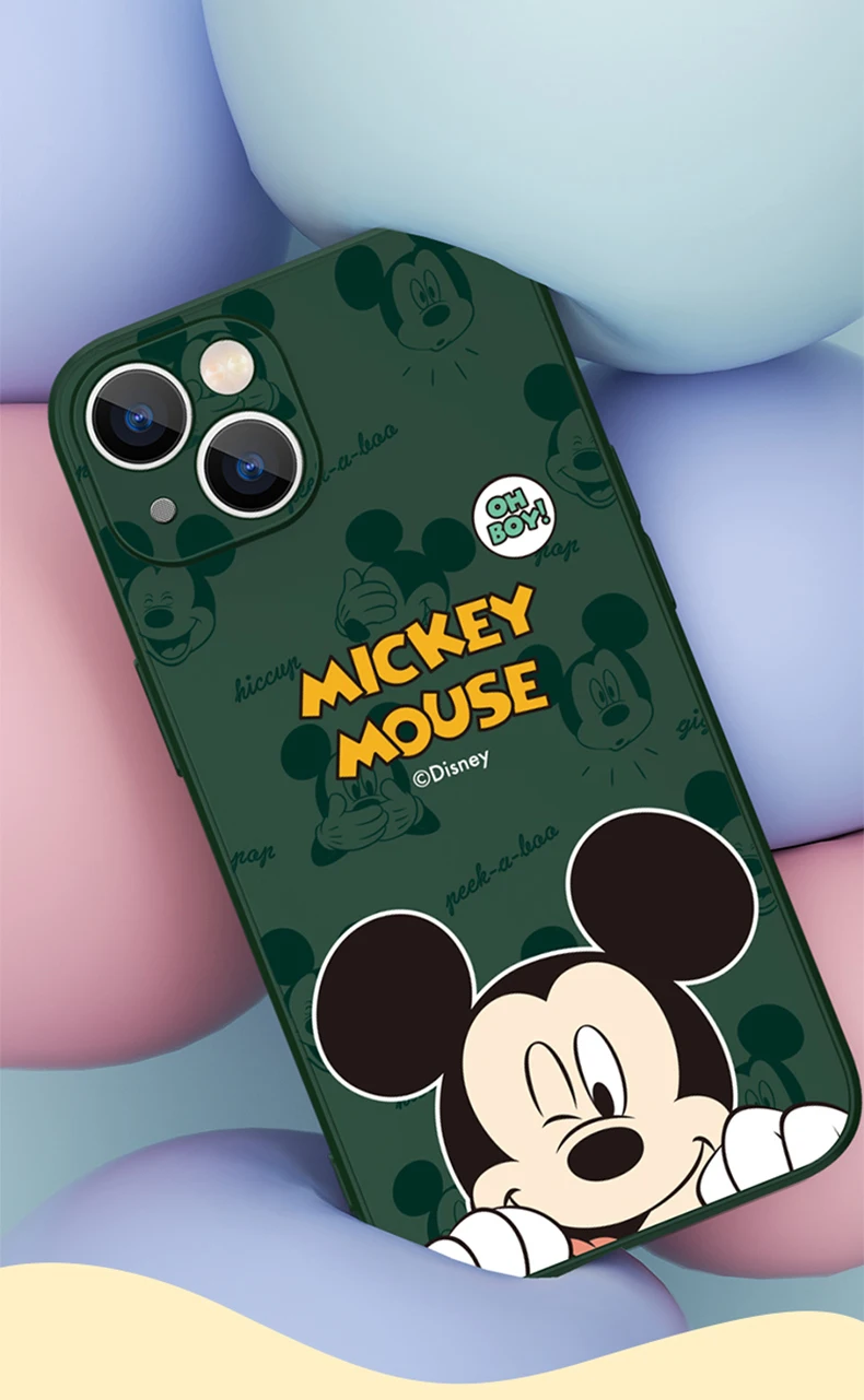 iphone 12 pro max silicone case Mickey Mouse Phone Case For iPhone 11 12 13 Pro MAX Mini 6 7 8 Plus X XR XS MAX SE 2020 Disney Genuine License Soft Funda Back iphone 12 pro max silicone case