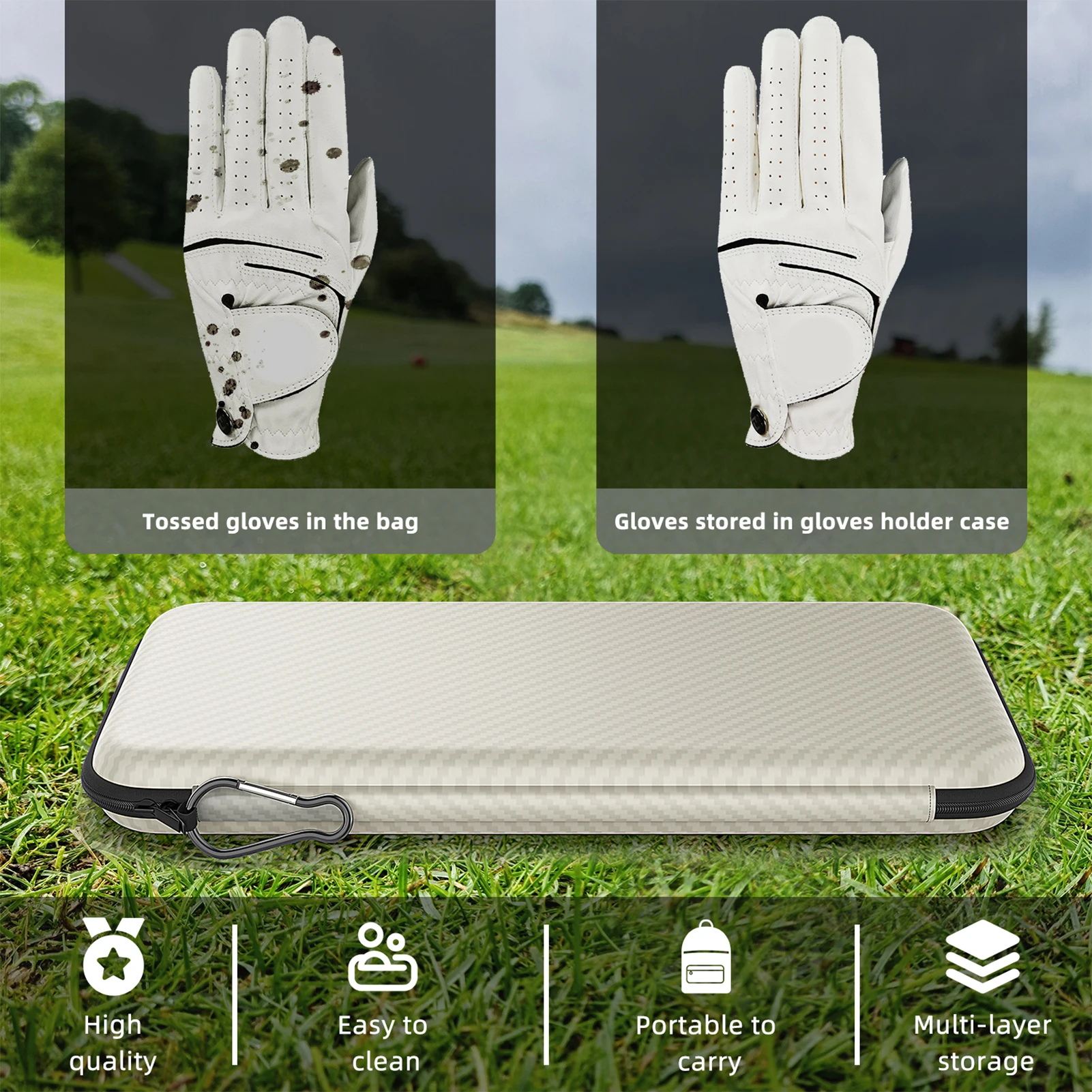 Keep Gloves Dry Storage Box Lightweight Compact Portable Easy To Take For Golfs Gloves Golfs Balls