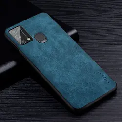 Premium PU Leather Solid Color Phone Case for Galaxy M11 (Dark Blue)