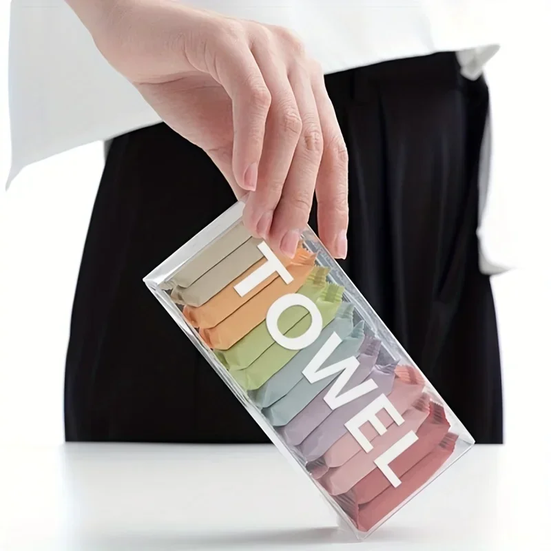 14PCS Thickened Disposable Facial Cleansing Towels Compressed Washcloths for Travel And Skincare Use per Box