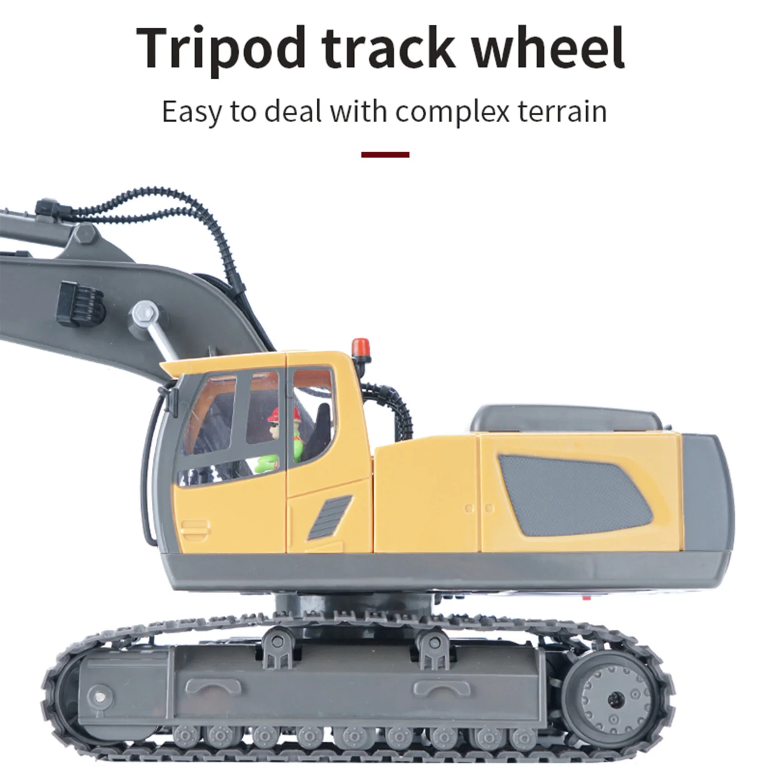 RC Excavator 1/20 2.4GHz 11CH RC Construction Truck Engineering Vehicles Educational Toys for Kids with Light Music 2