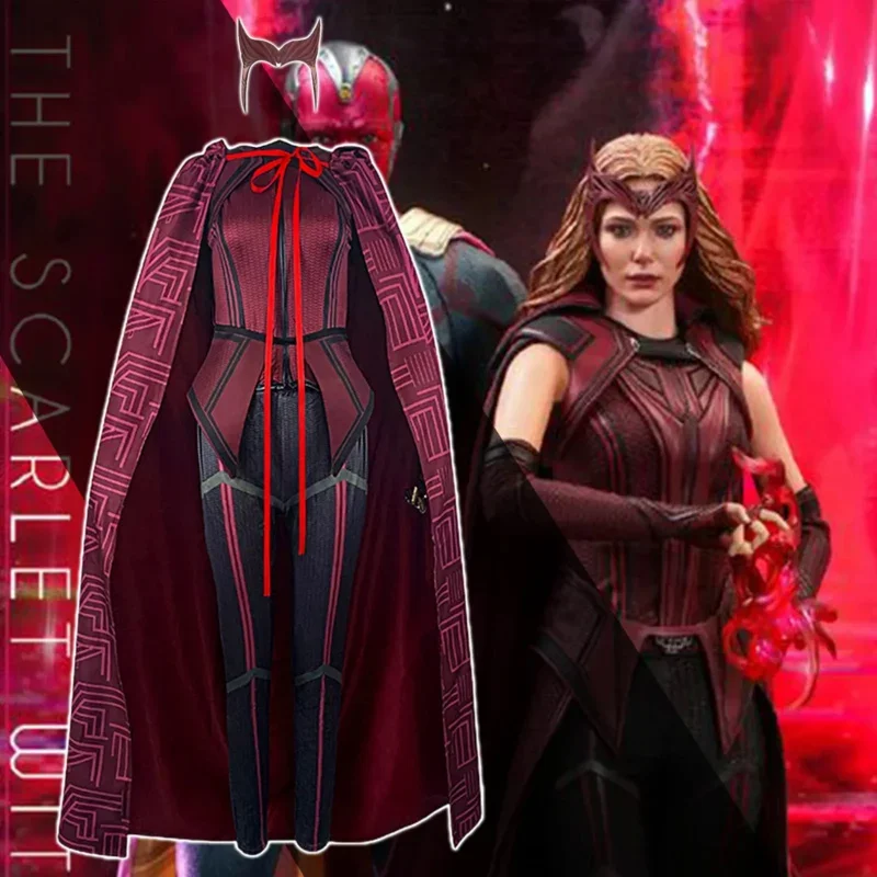 

Женский маскарадный костюм Cafele Wanda Vision Scarlet Witch, карнавальный костюм, маскарадный костюм на заказ, костюм на Хэллоуин высокого качества