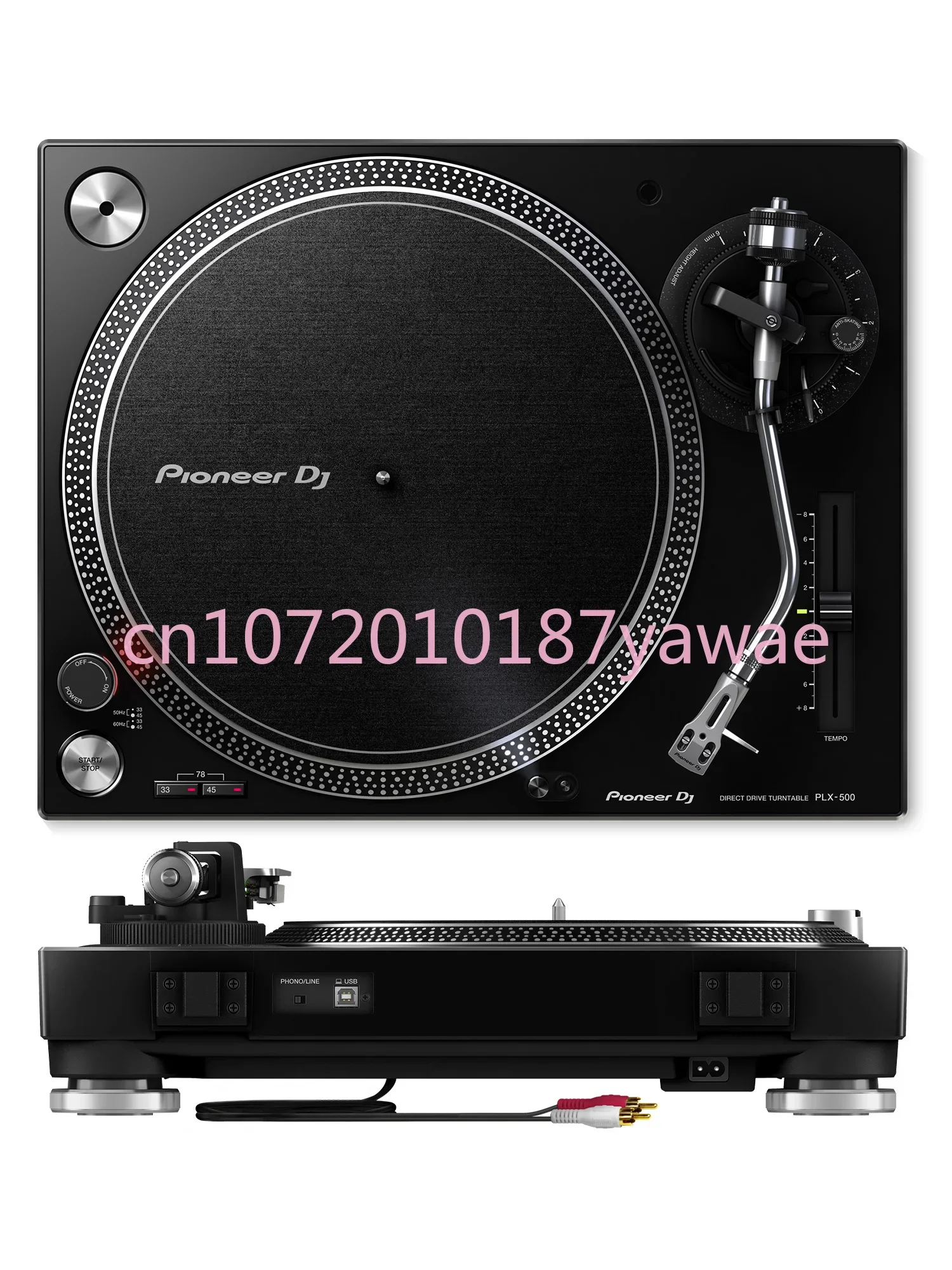 Pioneer Plx-500 Dj Giradischi In Vinile Miller Direct Drive Riproduzione Gratuita Stylus Tip Singing Pad Contenente Phono