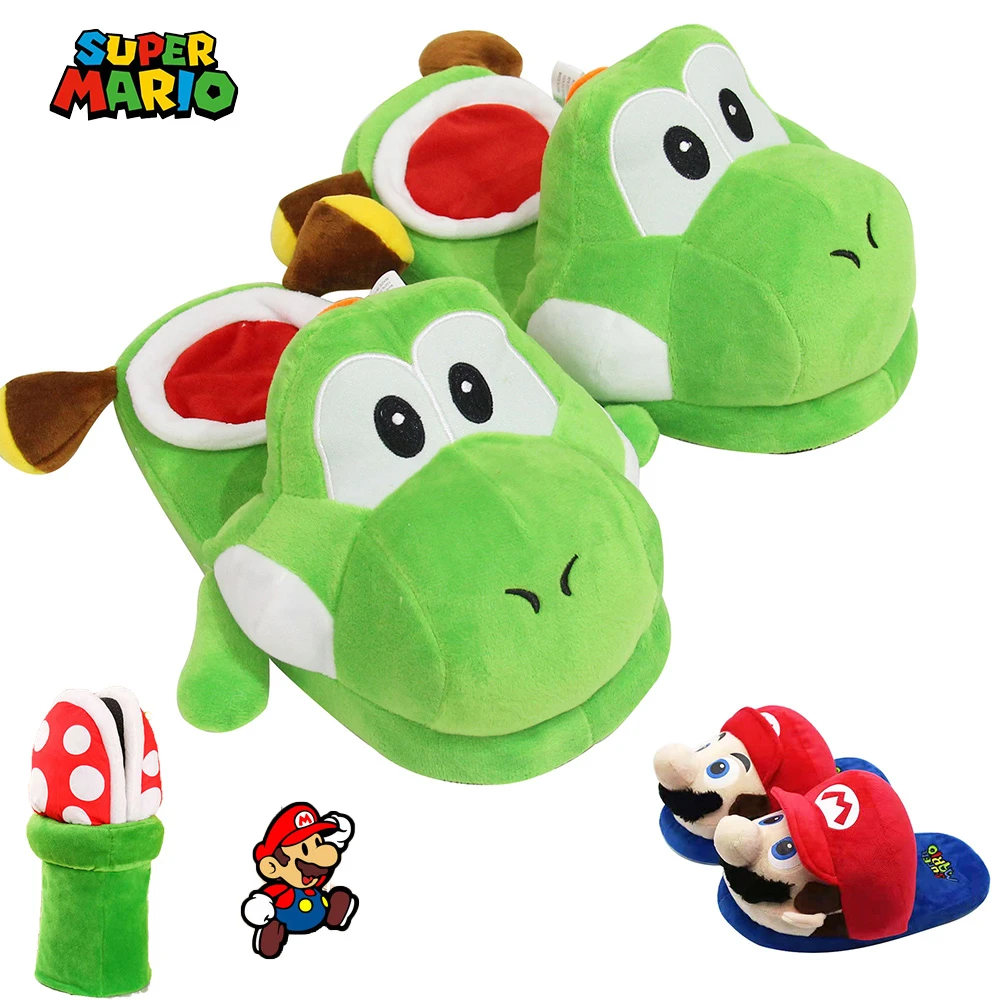 Ijdelheid selecteer luister Super mario bros yoshi cartoon grappige slippers jongen meisje koppels  huishoudelijke vloer creatieve mannen winter thuis katoenen slippers| | -  AliExpress