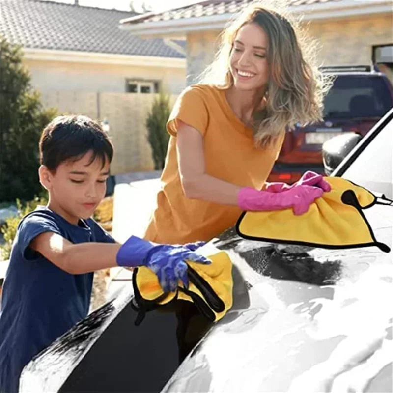 Microfibre Car Cleaning Cloths Thickened Car Towel Super Absorbent 1/10pcs For Wash Waxing Polishing Cleaning Drying