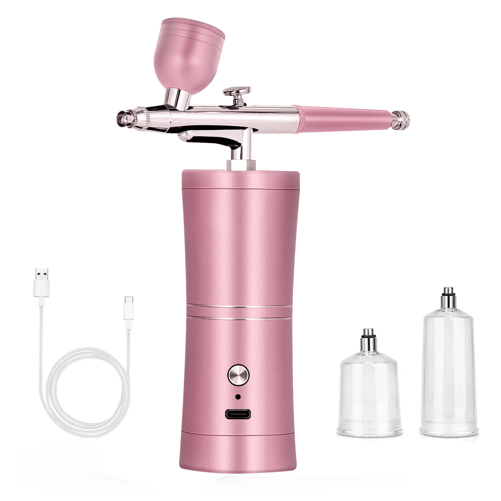Airbrush Nail Portable Rechargeable Wireless Airbrush With Compressor Single Action Spray Gun for Face Beauty Nail Art 23
