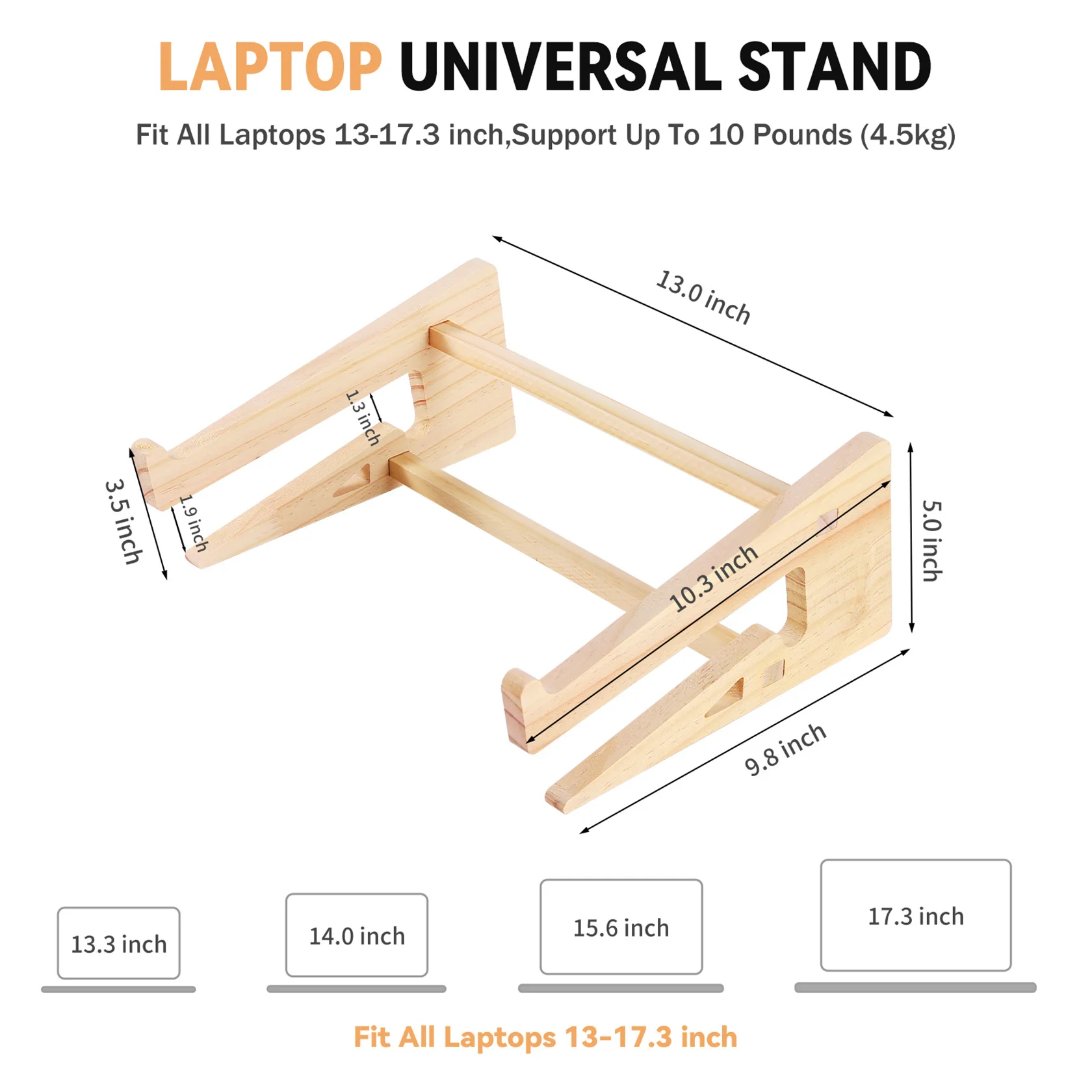 Wood Laptop Stand For MacBook Pro Universal Computer Stands For Desk Vertical Laptop Holder Wooden Riser MacBook Air