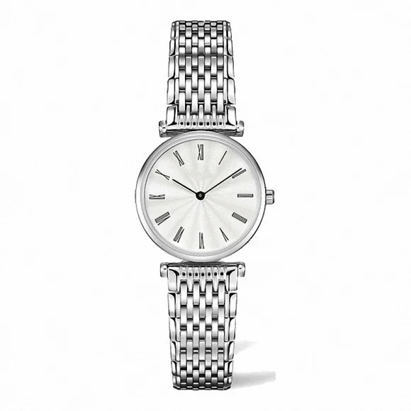 

Luxuy New Ladies Quartz Watch Jialan White Plate Stainless Steel Bracelet Simple Fashion Rome Dial Watches