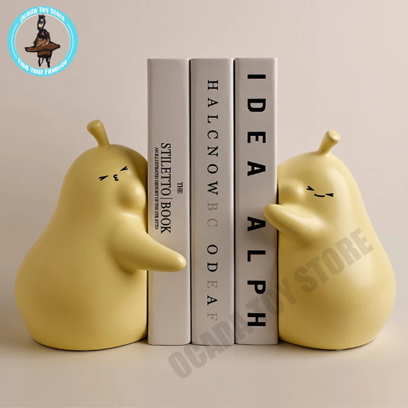

Симпатичная подставка для книг в виде груши, керамический книжный конец, офисный стол и стол, декоративные аксессуары, книжная полка, украшение для детей, подарки на день рождения