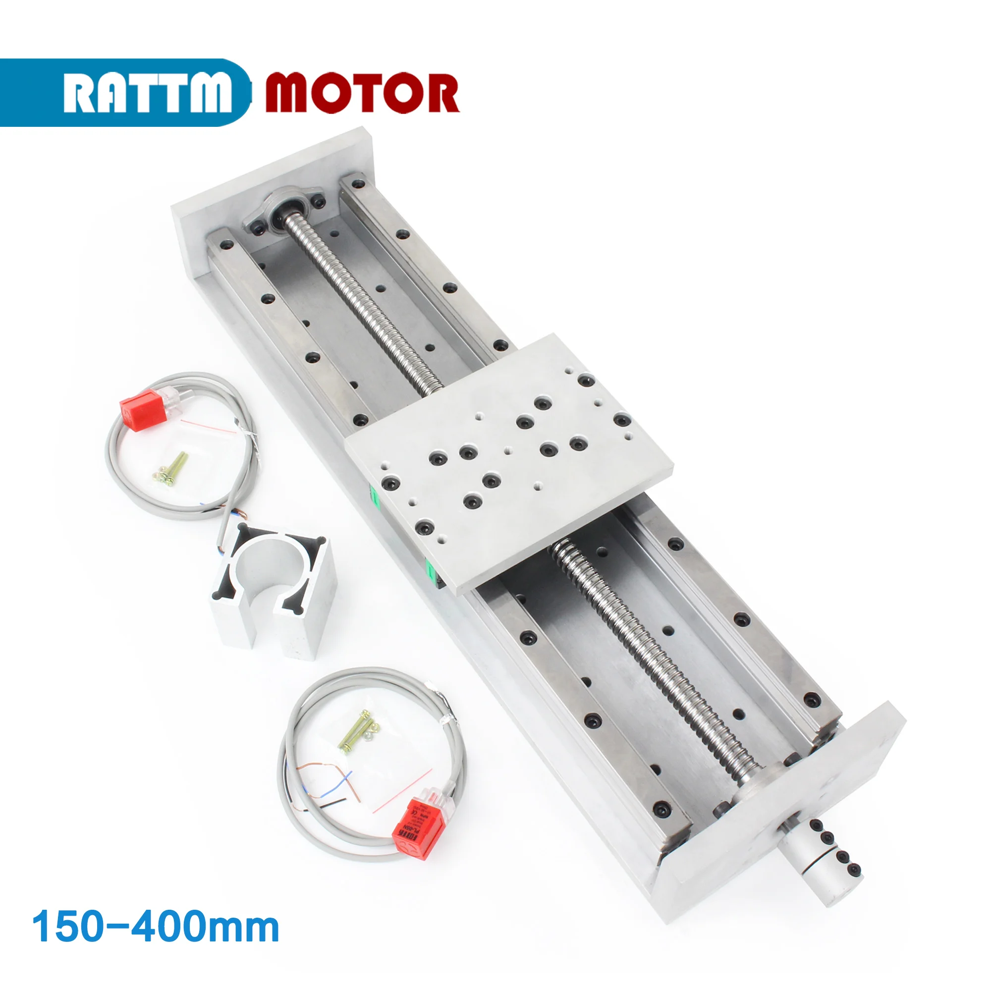 150mm Width CNC Linear Guide Motion Actuator Table Large load bearing capacity 100 200 300 400mm + limit switch