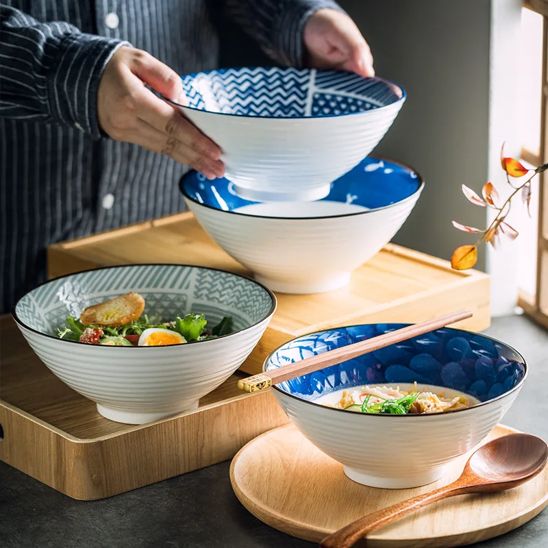 Ceramic Noodle Bowl, Home Mounted Dish Bowl, Restaurant Creative Ramen