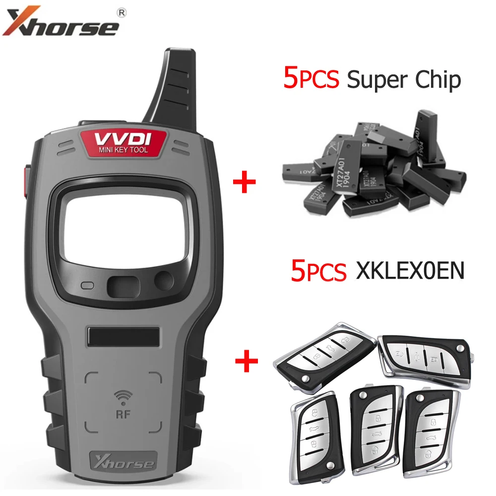 Xhorse VVDI Mini Key Tool Key Programmer With 10pcs Free Super Chip No Free 96bit 48-Clone Function Global Version