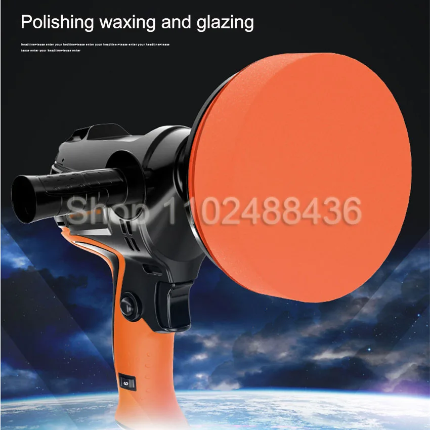 Electric Car Polisher Electric Waxing Machine 980W Six Gears Adjustable Speed Car Polishing Machine Automobile Polishing Tool