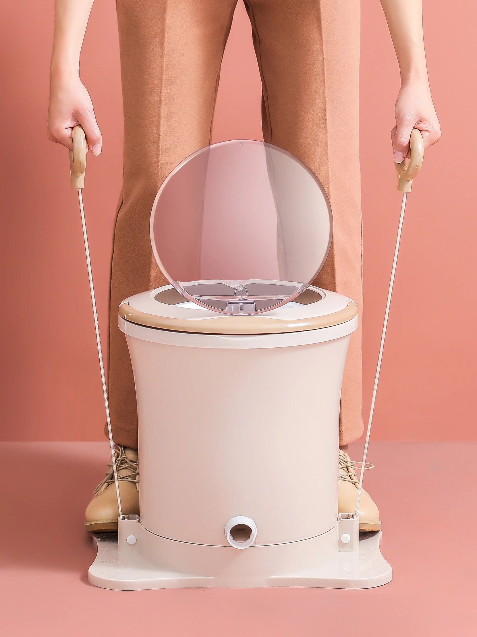 Non-electric Manual Dehydrator Student Dormitory Small Hand Pull Rope Foot Step Hand Shake Dry Bucket Washing Machine