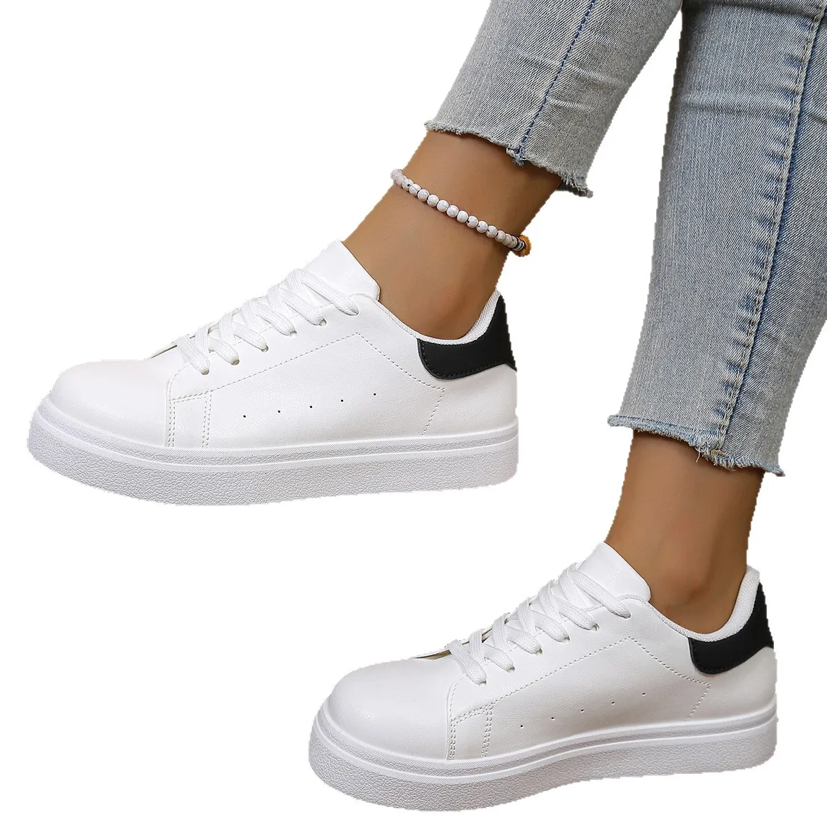 2025 Women Causal Shoes Pring Brand Spring Designer Wedges White Sneakers Platform Tenis Feminino Trainers Female Walking