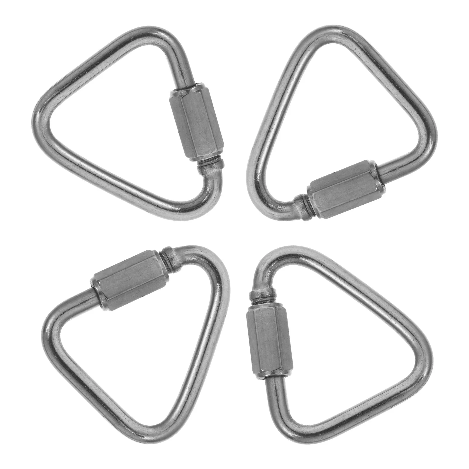 

Auto Locking Climbing Stainless Steel Quick Link Carabiner Clips for Hammocks Punching Bags Swing Chairs Gym, 4pcs