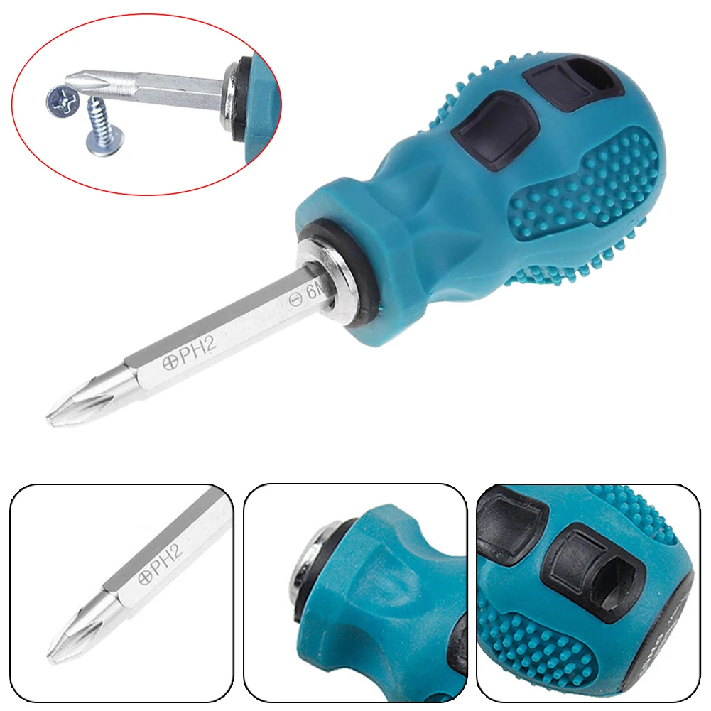 

1Pcs Dual Purpose Screwdriver Short Shank Slot Bits PH2 Slotted Screwdriver Bit Set Steel Repairing Hand Tool accessories