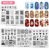 KADS 5Pcs Nail Stamp Nail Art Stamping Plates Flower Nature Nail Stamping Template Image Manicure Accessories Nail Stencil Tool 2