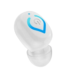 Compact Bluetooth Wireless Earbuds with HD HiFi Stereo and Built - in Microphone (White)