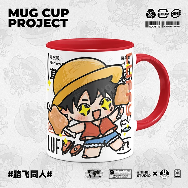 Anime One Piece Monkey D. Tasse en céramique créative Luffy, tasse à eau et  à thé, accessoires de normalisation, collection de couvercle de tasse,  GérSpoon - AliExpress